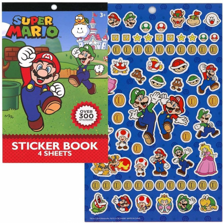 Nintendo Super Mario & Friends 4-Sheet Sticker Pad - SuperHeroStuff